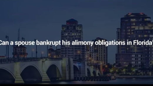 Can a Spouse Bankrupt Their Alimony Obligations in Florida?